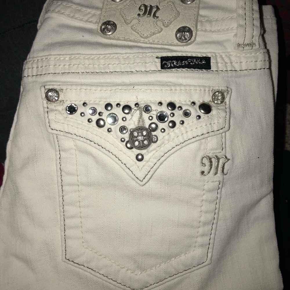 Boot Cut 29 White Miss Me Jeans
